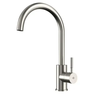 Grifo de cocina de acero inox cepillado ROUND ACERO - Imagen 1