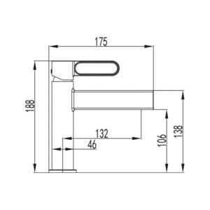 Grifo para lavabo monomando DIOR negro mate - Imagen 3