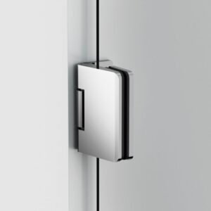Mampara ducha 1 puerta abatible GLASS bisagra cierre perfil - Imagen 2