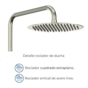 Conjunto para ducha INVERTER R NÍQUEL CEPILLADO - Imagen 3