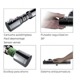 Conjunto de ducha termostático redondo ROUND ELITE - Imagen 4