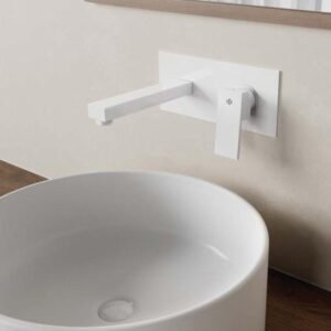 Grifo empotrado de lavabo ORION BLANCO - Imagen 1
