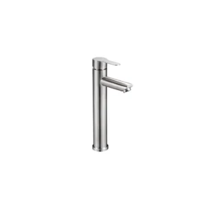 Grifo monomando para lavabo caño alto IONY Acero - Imagen 1