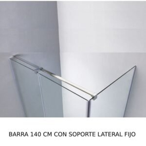 Mampara plegable al interior del plato + lateral fijo GLASS - Imagen 2