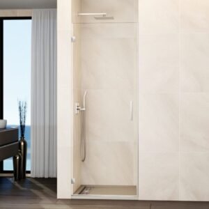 Mampara ducha 1 puerta abatible GLASS bisagra a pared - Imagen 1
