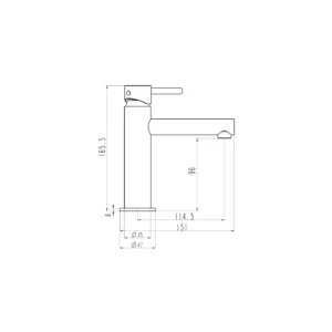 Grifo monomando para lavabo MIO Negro - Imagen 2