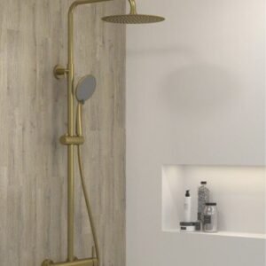 Conjunto de grifería para ducha INVERTER R ORO CEPILLADO - Imagen 2