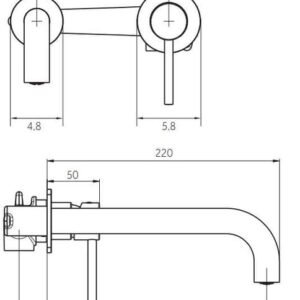 Grifo empotrable de lavabo SIRIO - Imagen 3