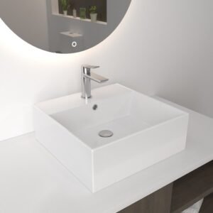 LAVABO CERÁMICO CUADRADO 9302 - Imagen 1