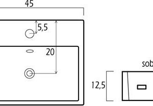 LAVABO CERÁMICO RECTANGULAR 9363 - Imagen 3