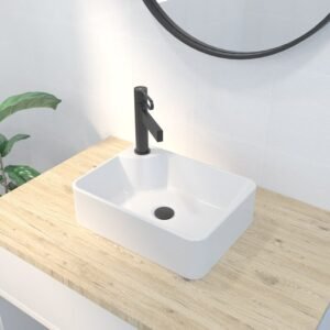 LAVABO CERÁMICO RECTANGULAR PARA MUEBLE 9367 - Imagen 1