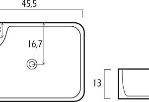 LAVABO CERÁMICO RECTANGULAR PARA MUEBLE 9367 - Imagen 3