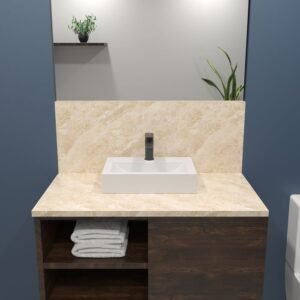 LAVABO CERÁMICO RECTANGULAR 9368 PARA MUEBLE O MURAL - Imagen 2