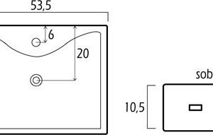 LAVABO CERÁMICO RECTANGULAR 9369 - Imagen 3