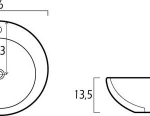 LAVABO CERÁMICO REDONDO 9381 DE DISEÑO - Imagen 3