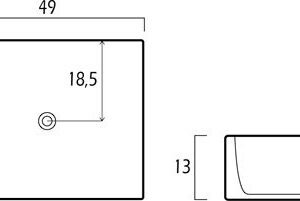 LAVABO CERÁMICO RECTANGULAR 9383 - Imagen 3