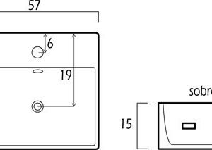 LAVABO CERÁMICO RECTANGULAR 9688 - Imagen 3