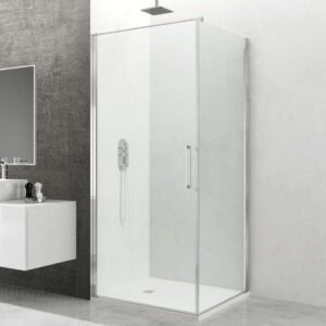 Mampara ducha angular OPEN puerta abatible + lateral fijo - Imagen 1
