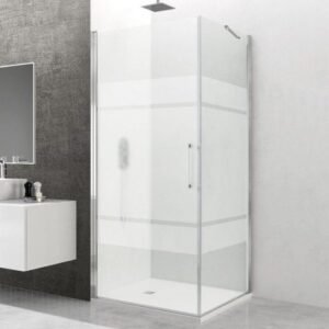 Mampara ducha angular OPEN puerta abatible + lateral fijo - Imagen 2