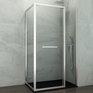 Mampara ducha frontal plegable + fijo SPAZIO COMBI B + lateral fijo - Imagen 1