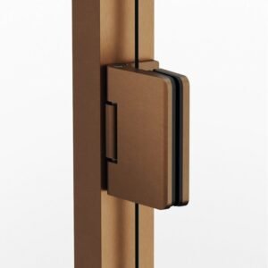 Mampara angular 2 puertas abatibles al vértice GLASS COBRE - Imagen 3