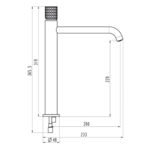Grifo monomando para lavabo caño alto HELIOS - Imagen 3