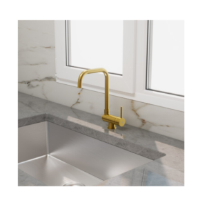 Grifo de cocina monomando abatible oro ALEXIA - Imagen 2