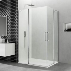 Mampara ducha angular 2 puertas abatibles + 2 fijos OPEN - Imagen 1
