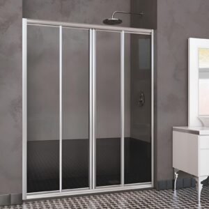 Mampara de ducha frontal de 2 fijas + 2 correderas Milán - Imagen 1