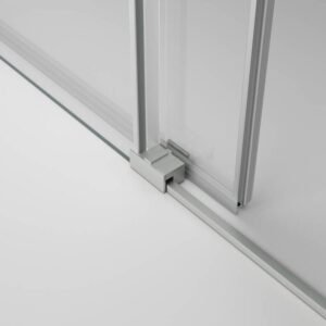 Mampara ducha fijo + corredera BASIC NÍQUEL - Imagen 3