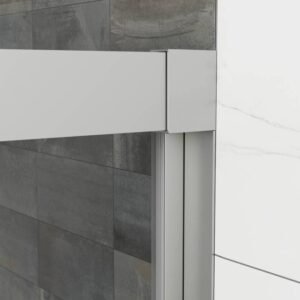Mampara ducha fijo + corredera BASIC NÍQUEL - Imagen 5