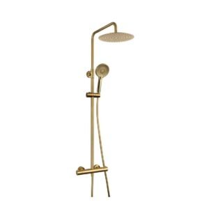Conjunto de ducha termostático ROUND ELITE ORO PVD - Imagen 1