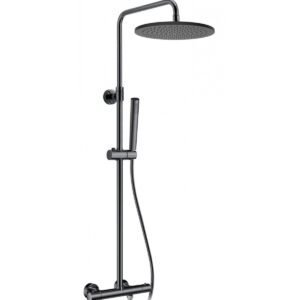 Conjunto de ducha termostático ROUND ELITE TITANIO - Imagen 1