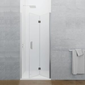 Mampara plegable GLASS con cierre perfil imán - Imagen 1