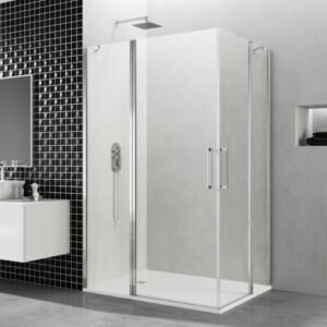 Mampara ducha angular 2 puertas abatibles + 2 fijos OPEN - Imagen 1