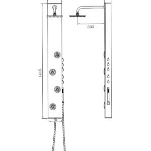 Columna de ducha SUDERLAND monomando - Imagen 3