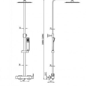 Conjunto de ducha cromado INVERTER C monomando - Imagen 5