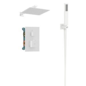 Conjunto de ducha empotrable termostático ORION BLANCO - Imagen 1