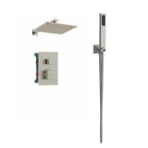 Conjunto de ducha empotrable termostático ORION NÍQUEL - Imagen 1