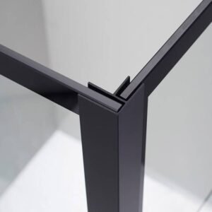 Mampara ducha fija SCREEN BLACK CHESS ANGULAR - Imagen 2
