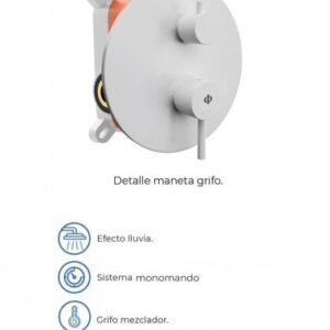 Grifería para ducha empotrada SIRIO BLANCO - Imagen 2