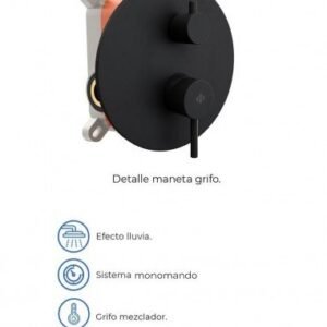 Grifería para ducha empotrada SIRIO NEGRO MATE - Imagen 2