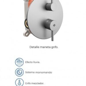 Grifería para ducha empotrada SIRIO NÍQUEL - Imagen 3
