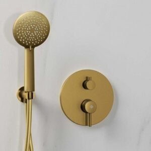 Grifería para ducha empotrada SIRIO ORO CEPILLADO - Imagen 2