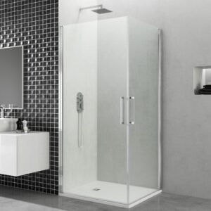 Mampara ducha Angular 2 puertas abatibles OPEN - Imagen 1