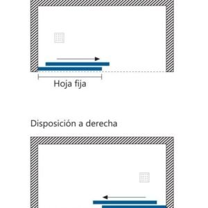 Mampara ducha angular fijo + corredera + lateral fijo MISURI de DOCCIA - Imagen 3