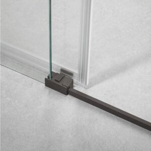 Mampara ducha fijo + corredera BASIC TITANIO - Imagen 4