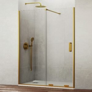 Mampara ducha fijo + corredera KENNA ORO - Imagen 1