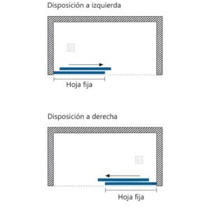 Mampara ducha frontal fijo + corredera ROMA de DOCCIA - Imagen 2