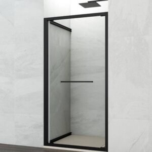 Mampara ducha frontal plegable SPAZIO COMBI A NEGRA - Imagen 2
